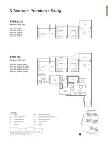 Pinery Residences 3 Bedroom Premium + Study Type C7
