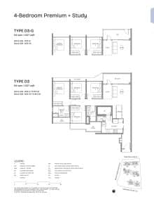 Pinery Residences 4 Bedroom Premium + Study Type D3